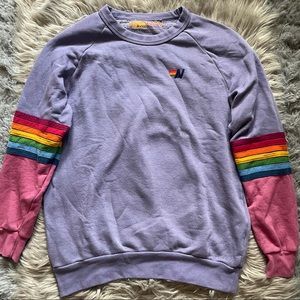 EUC aviator nation purple and pink crewneck 💜💗